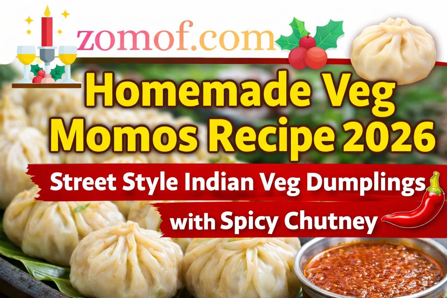 Homemade Veg Momos Recipe 2026 🥟 Street Style Indian Veg Dumplings with Spicy Chutney 🌶️