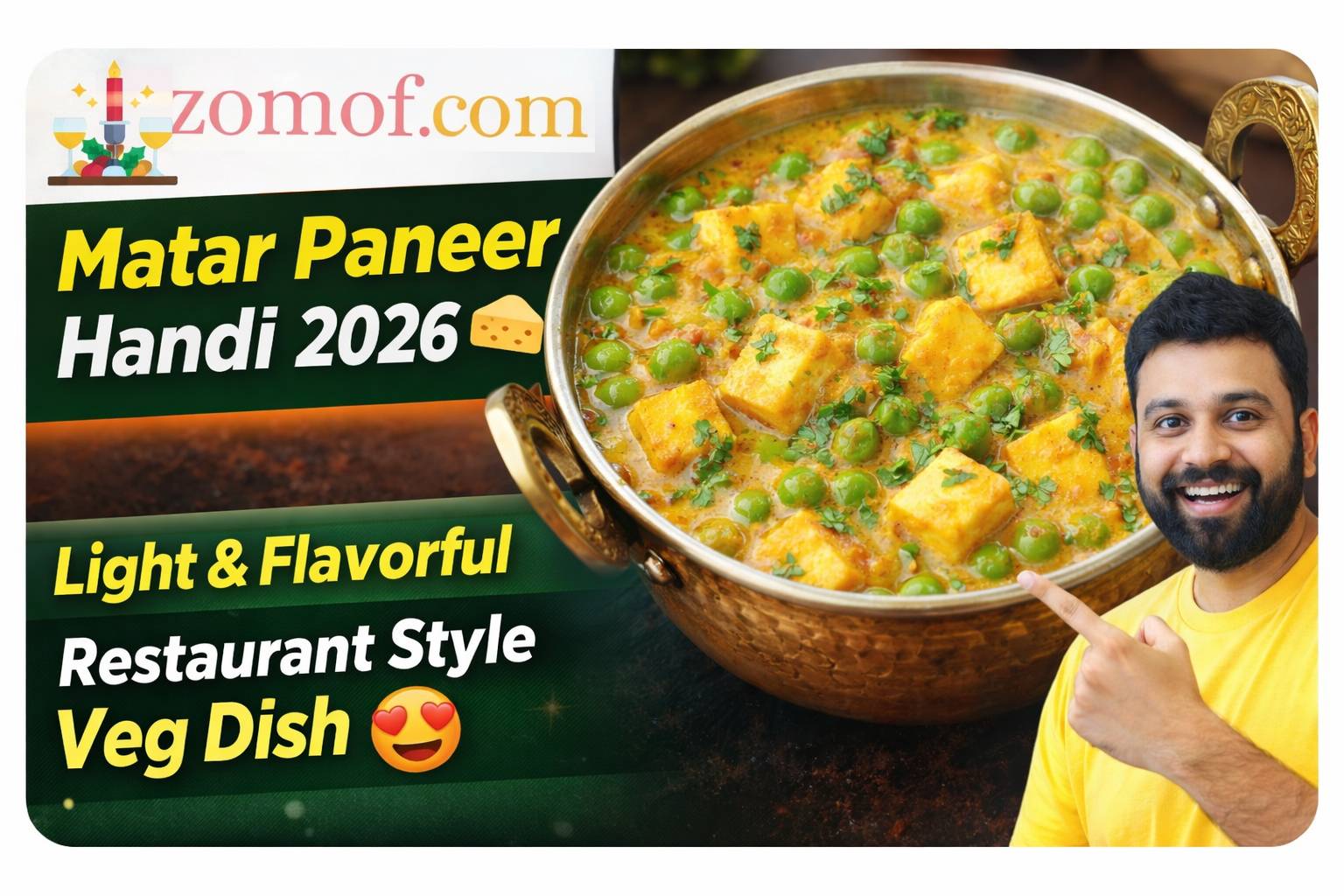 Matar Paneer Handi 2026 🧀 Light & Flavorful Restaurant Style Veg Dish 😍
