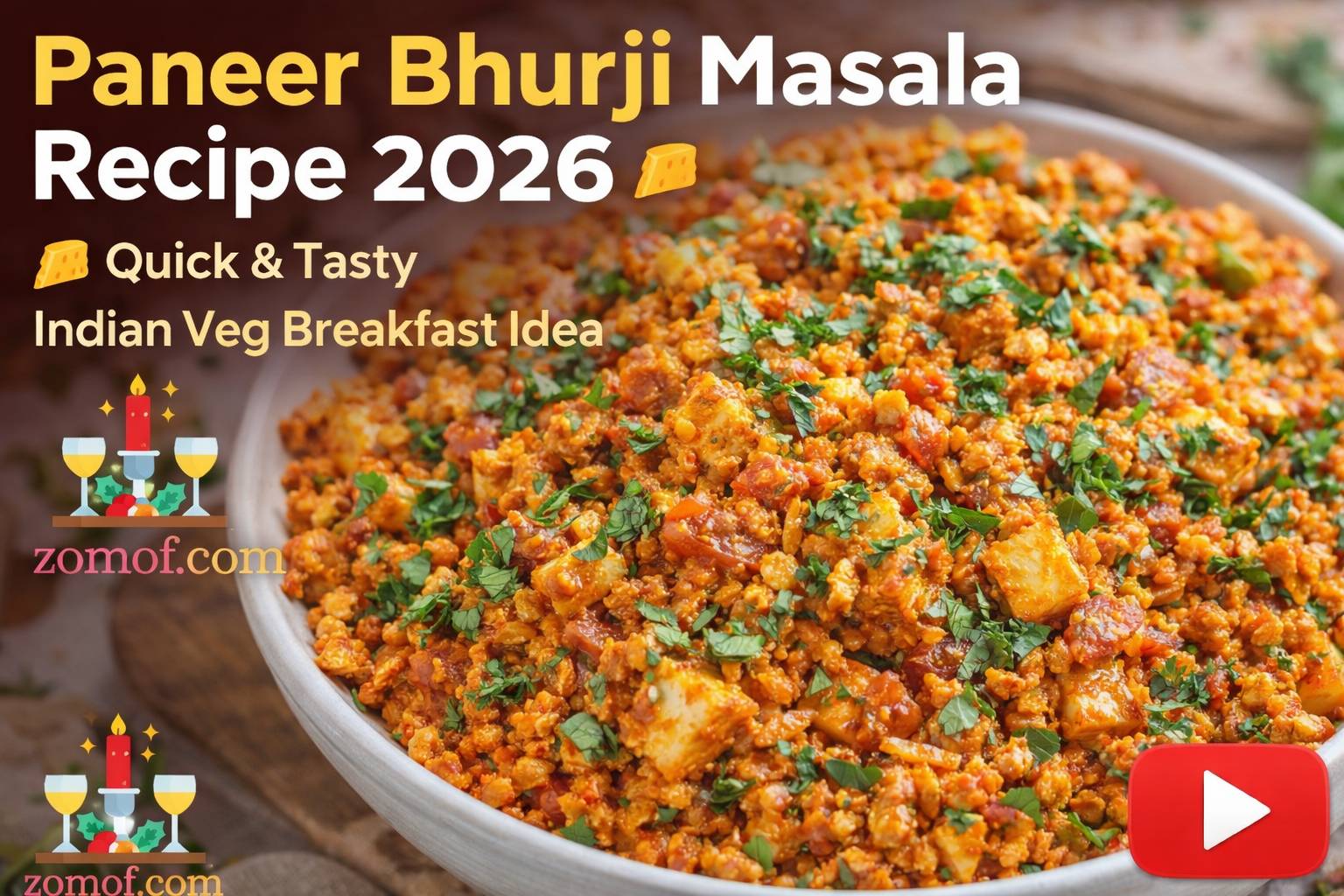 Paneer Bhurji Masala Recipe 2026 🧀 Quick & Tasty Indian Veg Breakfast Idea