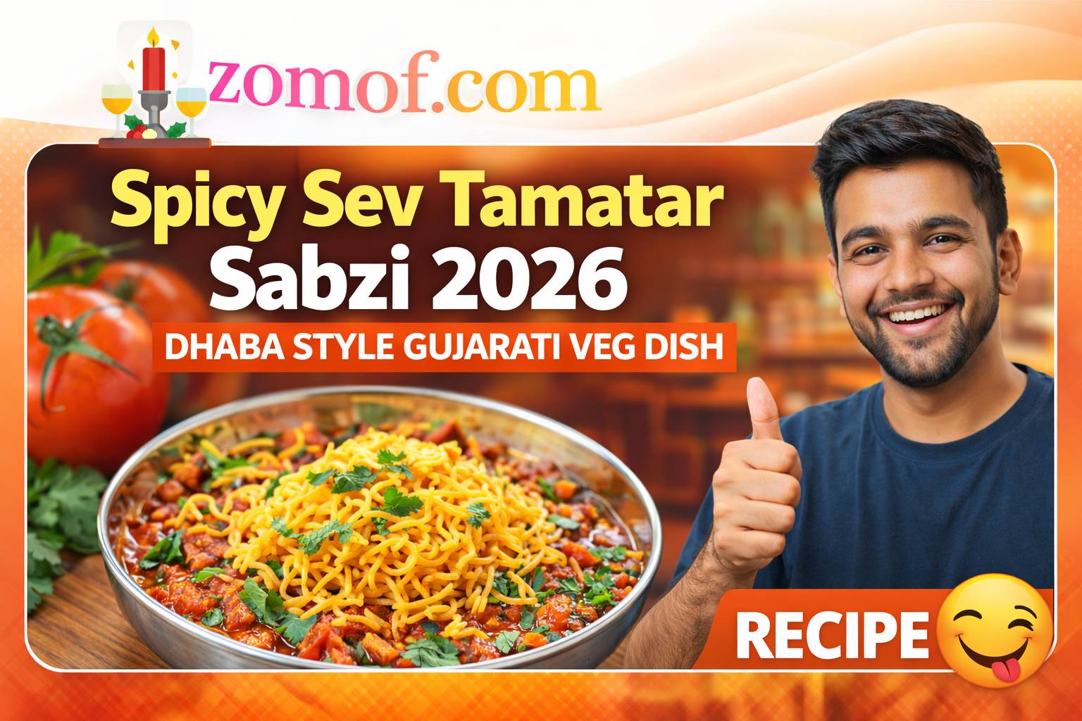 Spicy Sev Tamatar Sabzi Recipe 2026 🍅 Dhaba Style Gujarati Veg Dish 😋