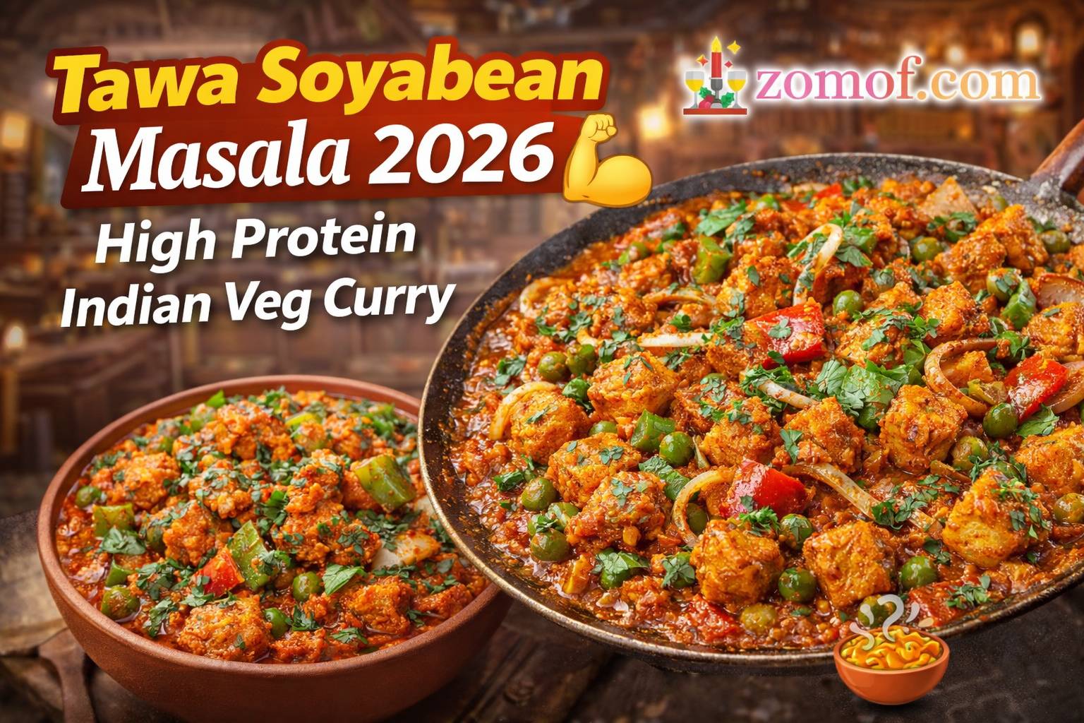 Tawa Soyabean Masala 2026 💪 High Protein Indian Veg Curry 🍲