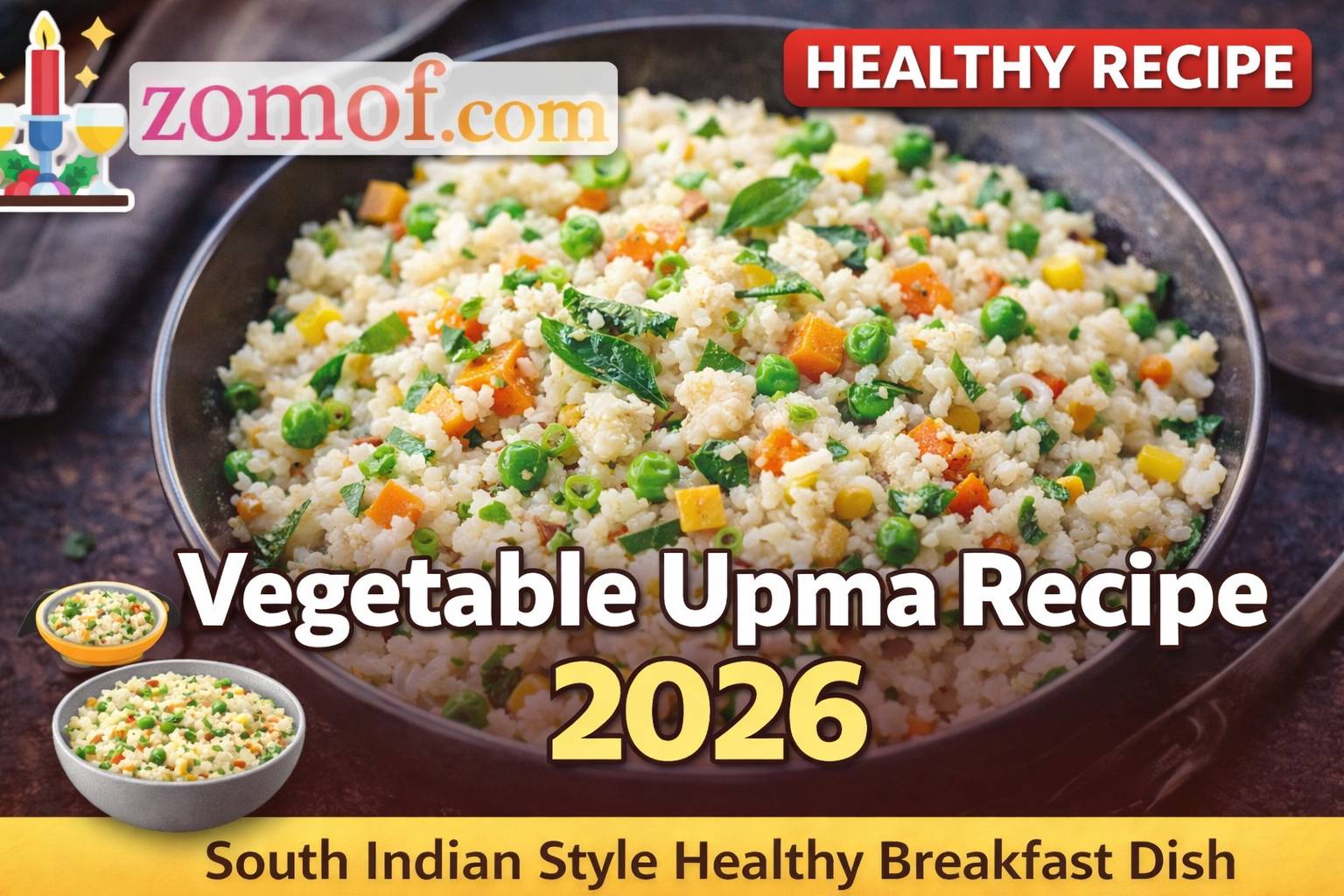 Vegetable Upma Recipe 2026 🥣 South Indian Style Healthy Breakfast Dish